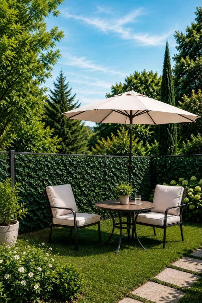 Enredadera de Seto Artificial con Hojas Verde Oscuro en Rollo - 1,5x3 m