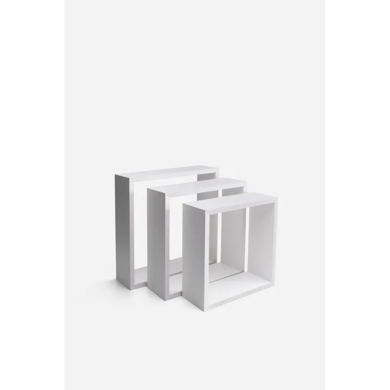 SET DE 3 ESTANTES CUADRADOS