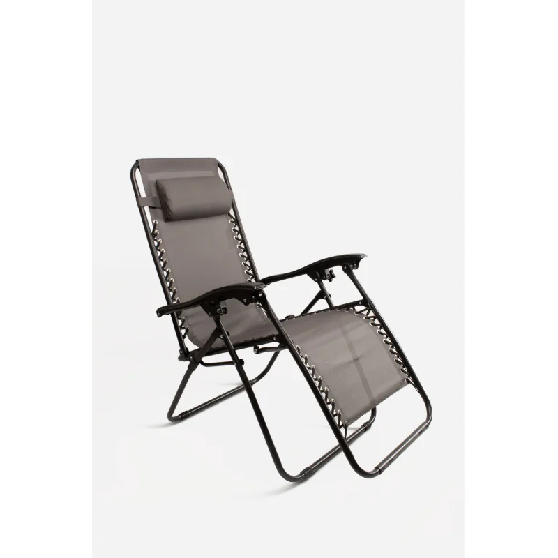 Silla Tumbona con Cojín Alt. 113 cm x L. 60 cm x An. 160 cm | Metal y Textilene