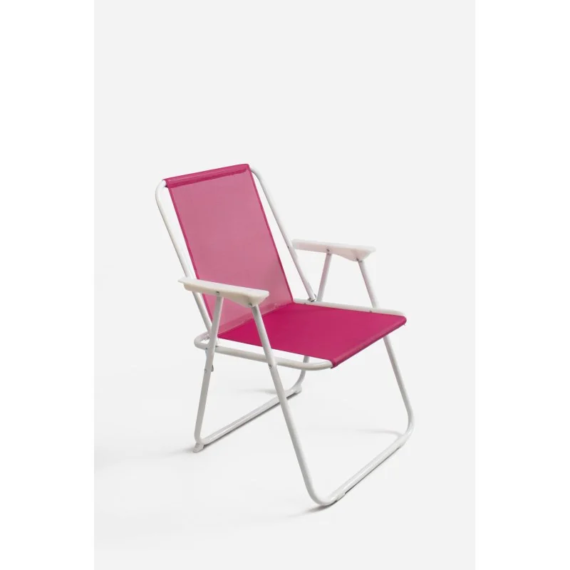 Silla de Playa Plegable de Tela y Metal - Ideal para Playa y Piscina