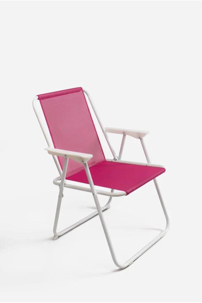 Silla de Playa Plegable de Tela y Metal - Ideal para Playa y Piscina