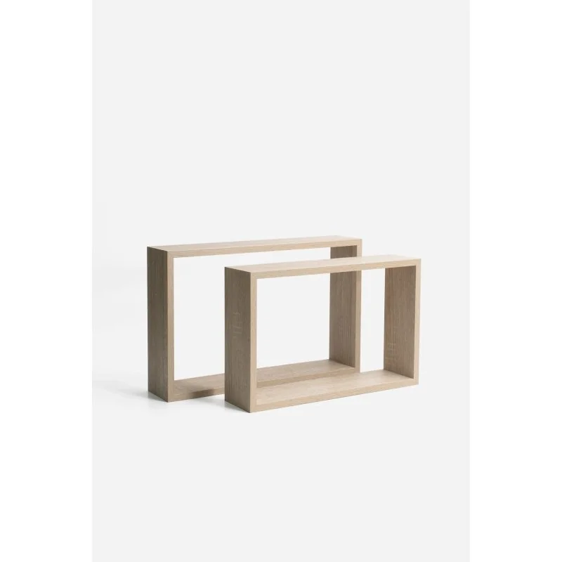 Set de 2 Estantes de Pared Rectangulares MDF Alp 42 x 27 x 10 cm | Madera
