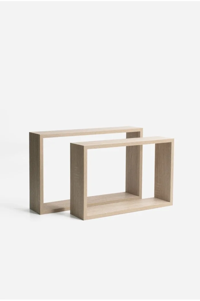 Set de 2 Estantes de Pared Rectangulares MDF Alp 42 x 27 x 10 cm | Madera