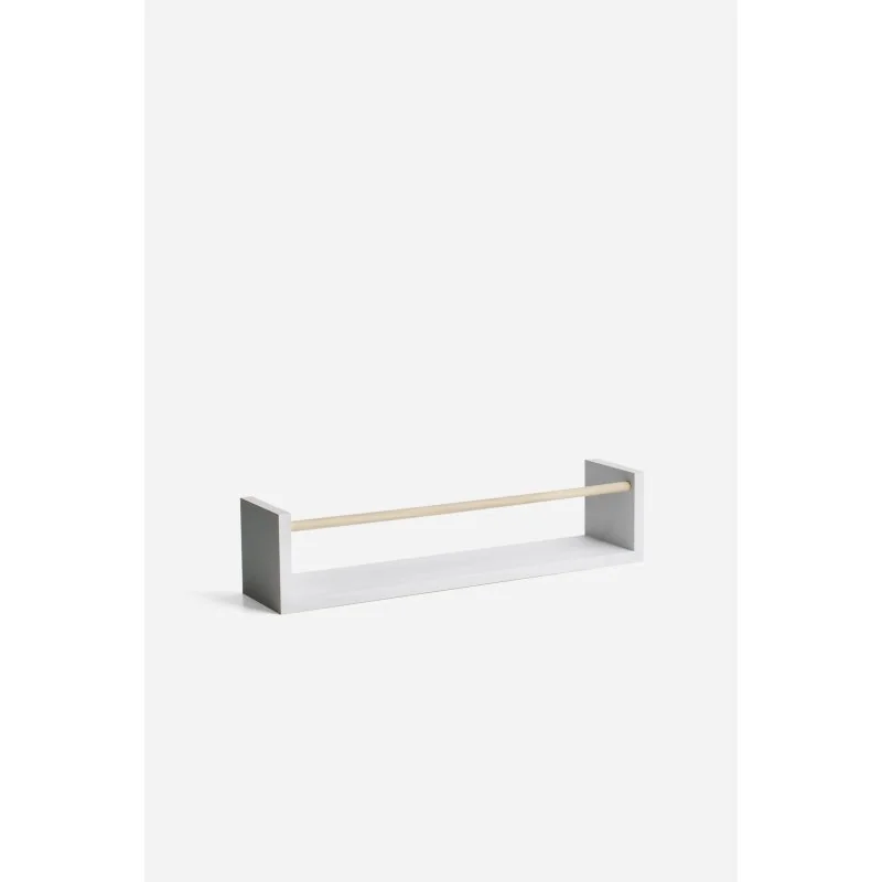 Balda flotante con barra Okan 42 x 10 x 10 cm | Blanco