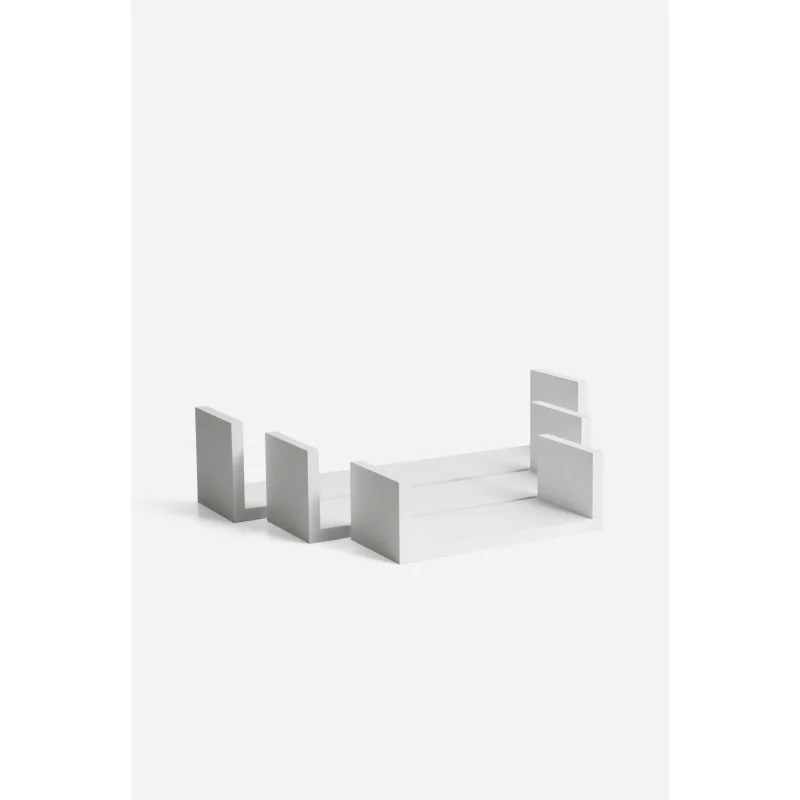 Estantes en U MDF 42,5 x 10 x 10 cm | Blanco