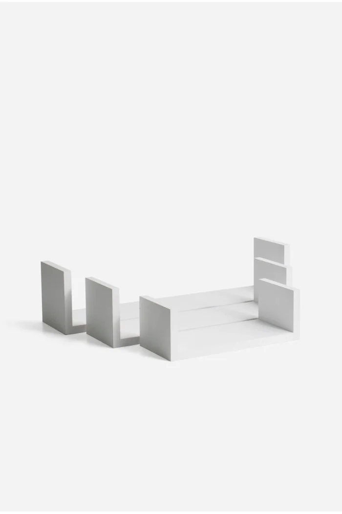 Estantes en U MDF 42,5 x 10 x 10 cm | Blanco
