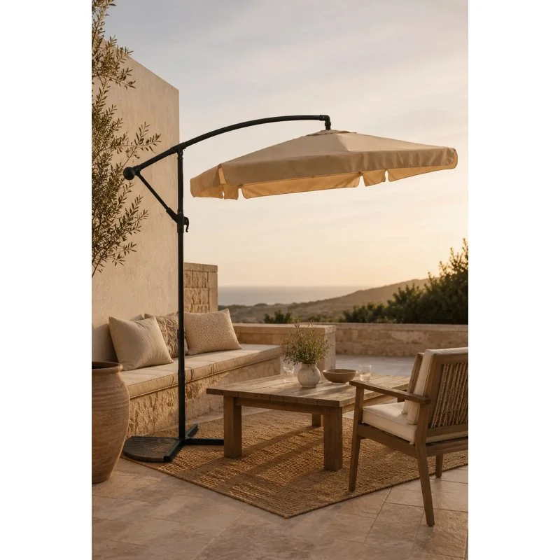 Parasol de Jardín Lateral con Poste de Aluminio/Acero - Varios Modelos