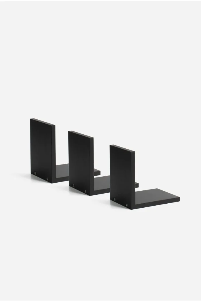 Set de 3 Estantes de Pared en L Alp 15 x 12 x 15 cm - Negro