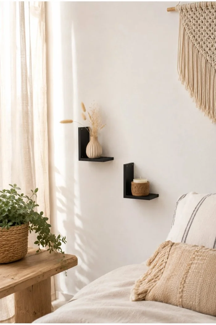 Set de 2 Estantes de Pared en L Alp 15 x 12 x 15 cm - Negro Ambiente