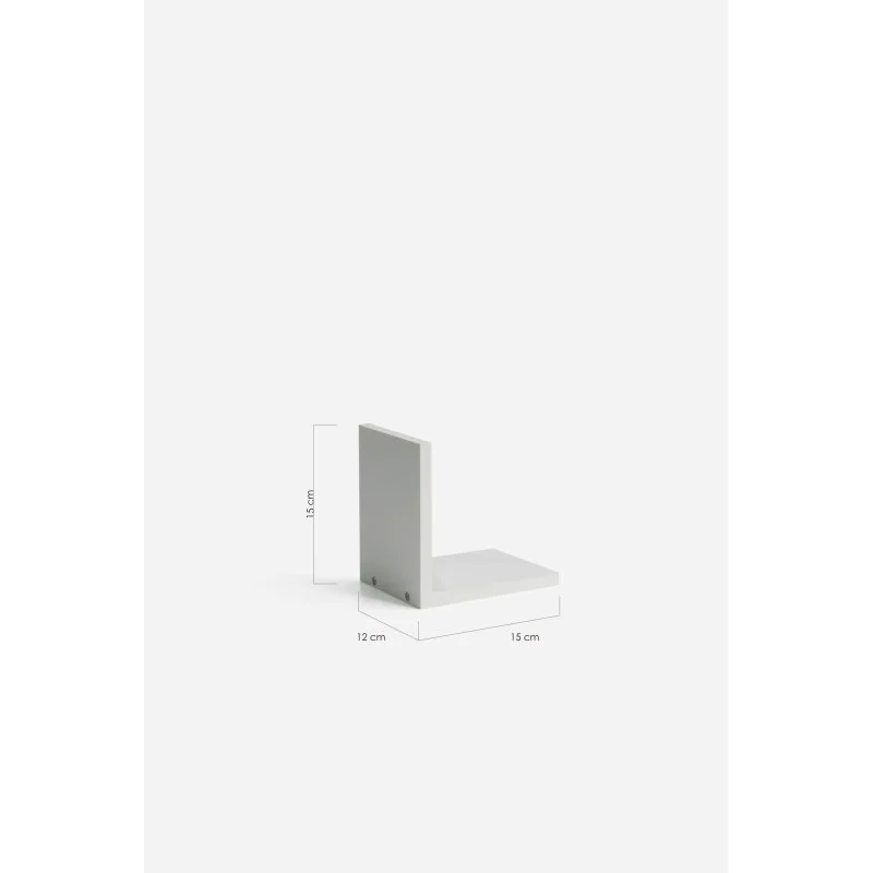 Estante de Pared en L Alp 15 x 12 x 15 cm - Blanco Medidas
