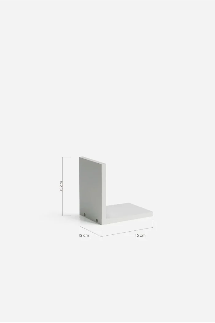 Estante de Pared en L Alp 15 x 12 x 15 cm - Blanco Medidas