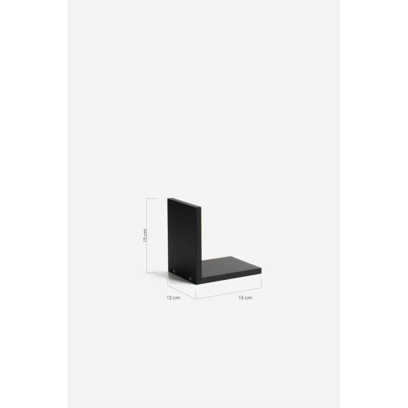Estante de Pared en L Alp 15 x 12 x 15 cm - Negro Medidas