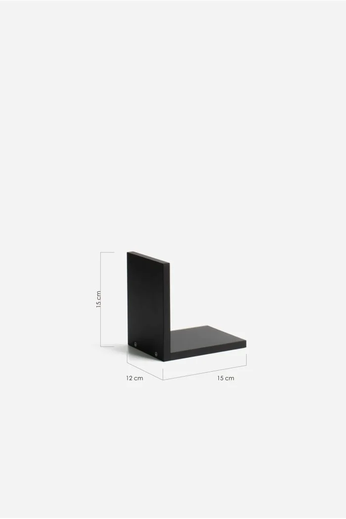 Estante de Pared en L Alp 15 x 12 x 15 cm - Negro Medidas