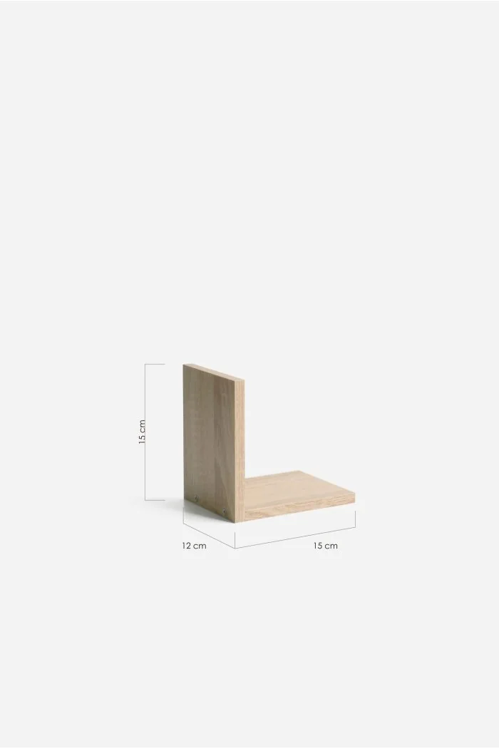 Estante de Pared en L Alp 15 x 12 x 15 cm - Madera Medidas