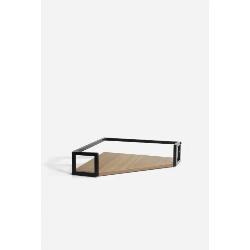 Balda Flotante Esquinera con Estructura Metálica Arlo (34 x 34 x 8,5 cm)