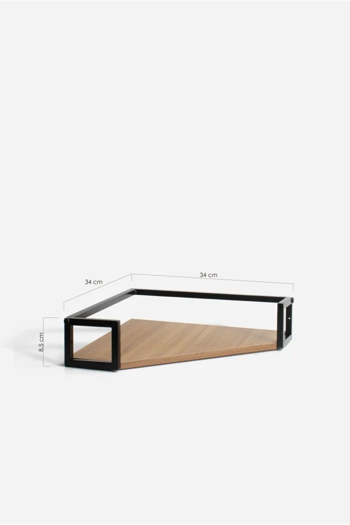Balda Flotante Esquinera: Estante Esquinero Madera Industrial