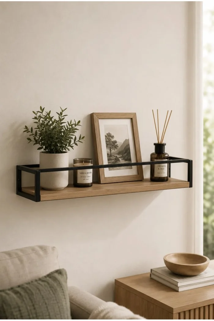 Balda flotante metálica de pared - Arlo