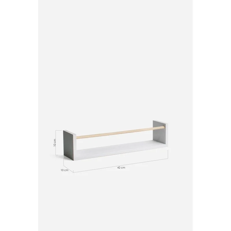 Balda flotante con Barra Okan | Estante de pared de madera