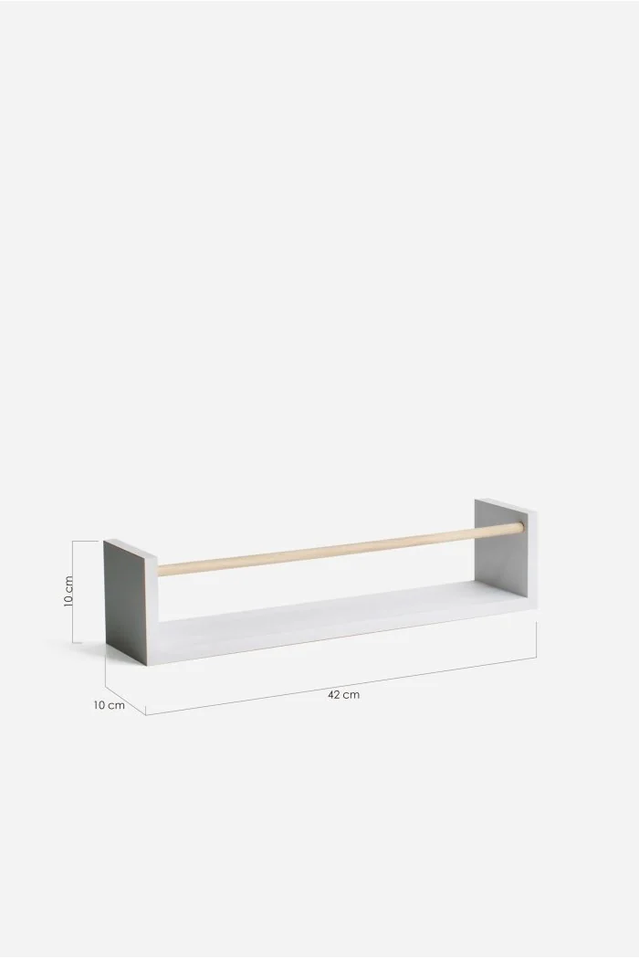Balda flotante con Barra Okan | Estante de pared de madera