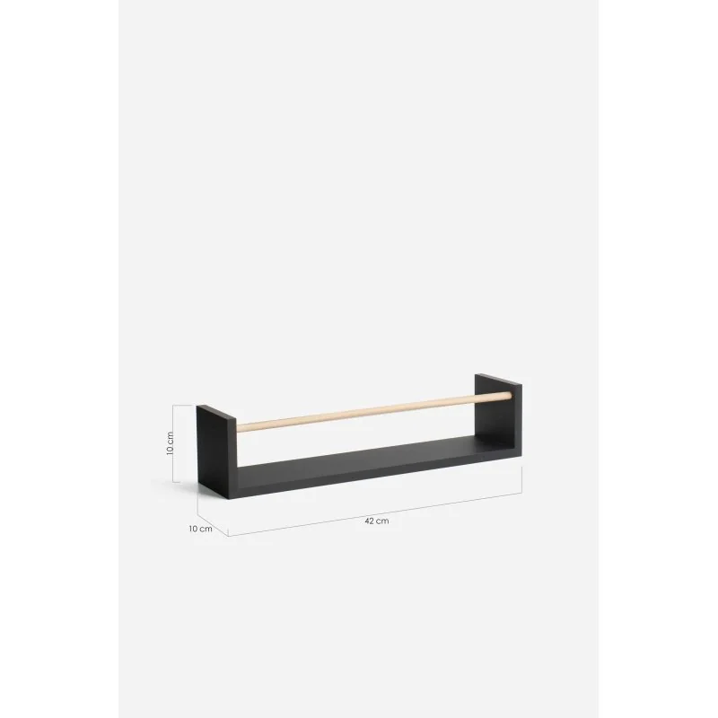Balda flotante con Barra Okan | Estante de pared de madera