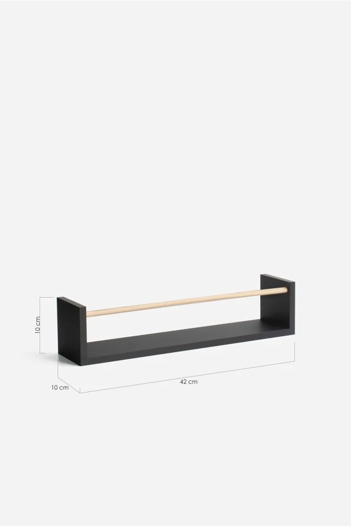 Balda flotante con Barra Okan | Estante de pared de madera