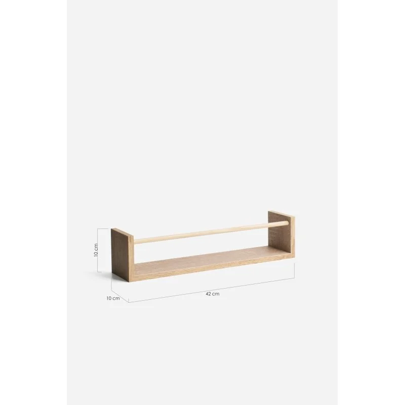Balda flotante con Barra Okan | Estante de pared de madera