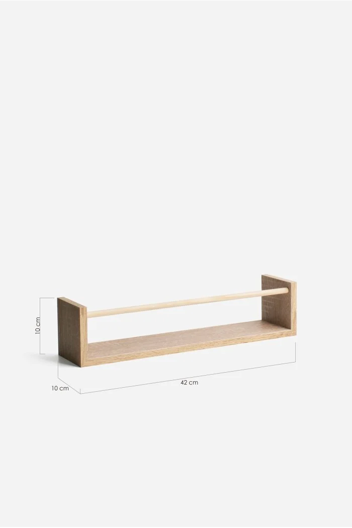 Balda flotante con Barra Okan | Estante de pared de madera