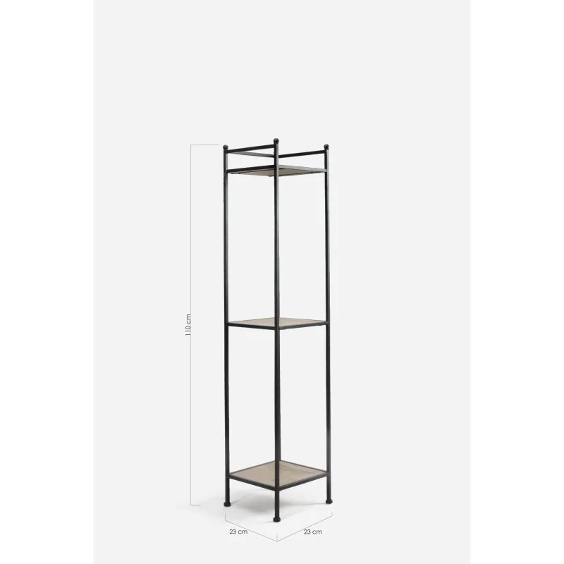 Estantería de Hierro y MDF Efecto Madera Bora - 3 Estantes