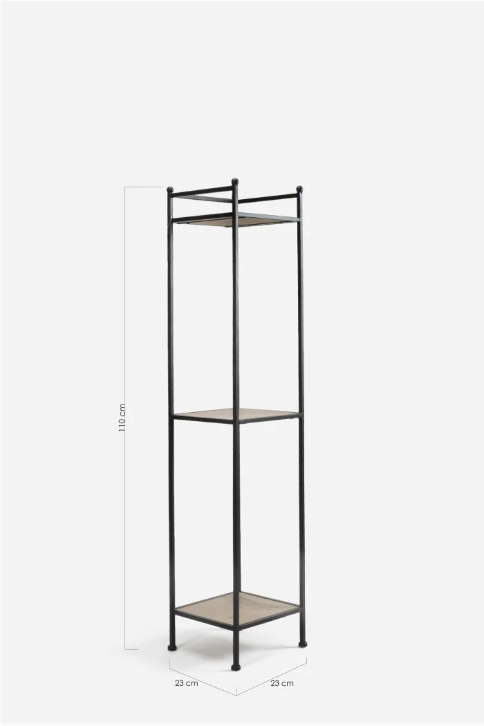 Estantería de Hierro y MDF Efecto Madera Bora - 3 Estantes