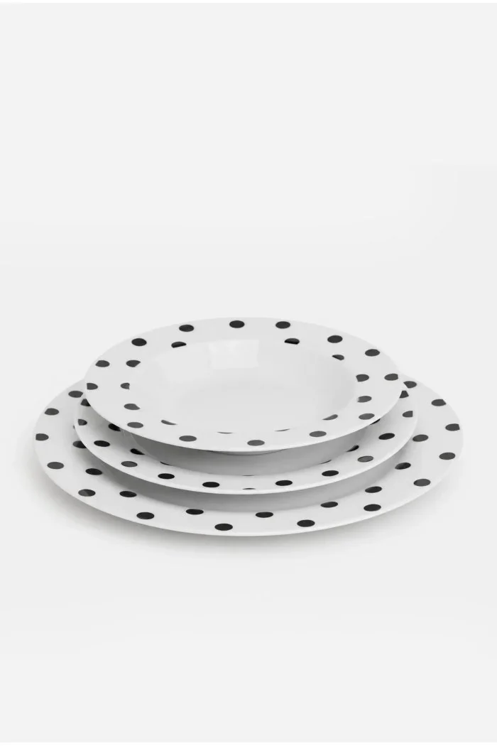 Vajilla porcelana 18 piezas puntos