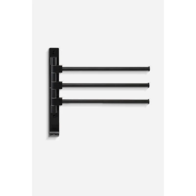 Toallero para pared aluminio - Negro