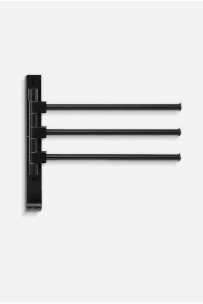 Toallero para pared aluminio - Negro