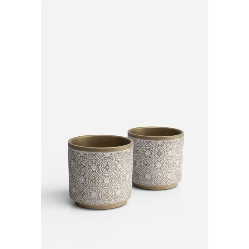 Pack de 2 Maceteros de Terracota para Plantas Ø12 x 10 cm | Disponible en 8 Modelos