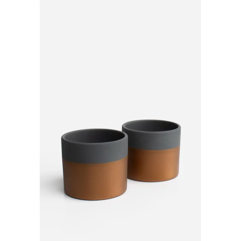 Pack de 2 Maceteros de Terracota para Plantas Ø12 x 10 cm | Disponible en 8 Modelos