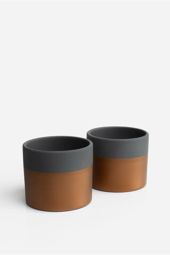 Pack de 2 Maceteros de Terracota para Plantas Ø12 x 10 cm | Disponible en 8 Modelos