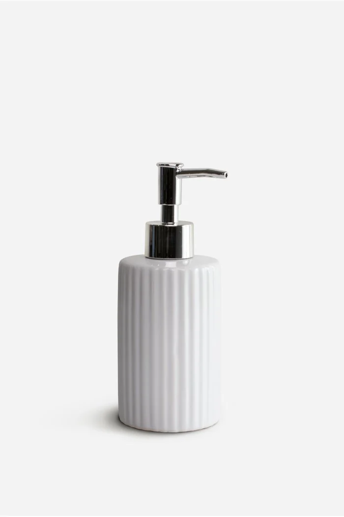 Dispensador de Jabón de Baño de Cerámica Blanco Ø7X17 cm | Varios Modelos