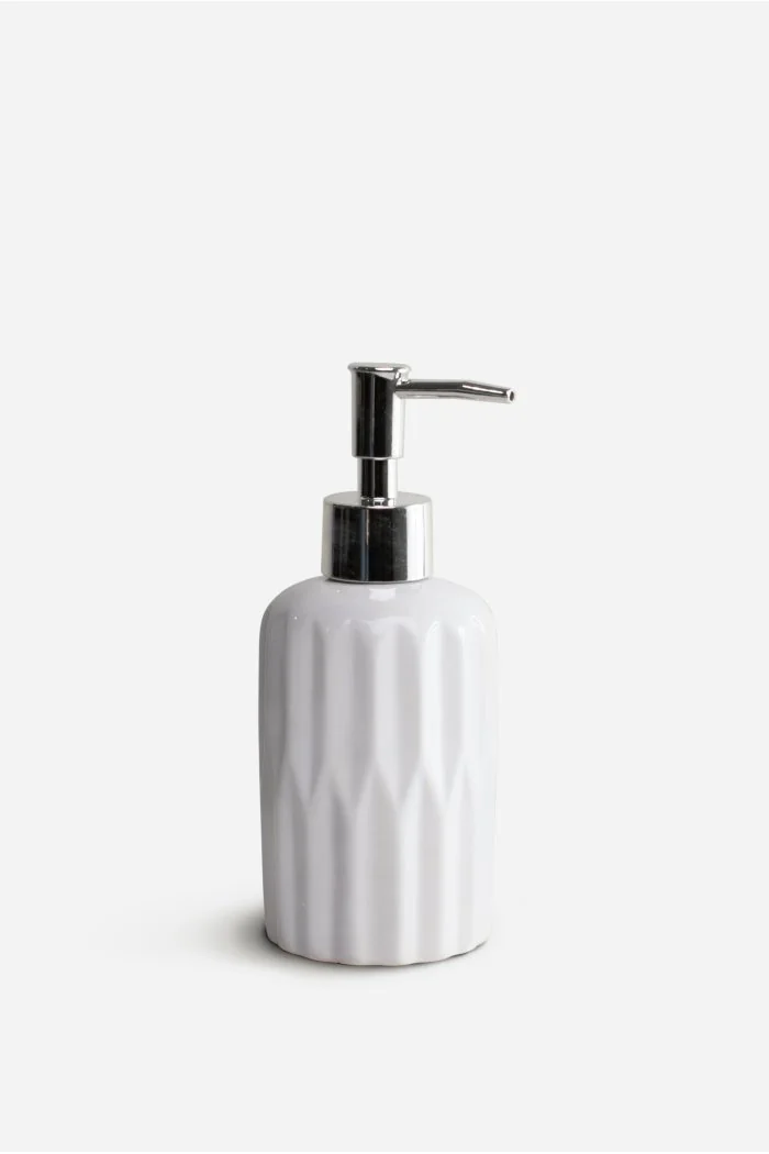 Dispensador de Jabón de Baño de Cerámica Blanco Ø7X17 cm | Varios Modelos