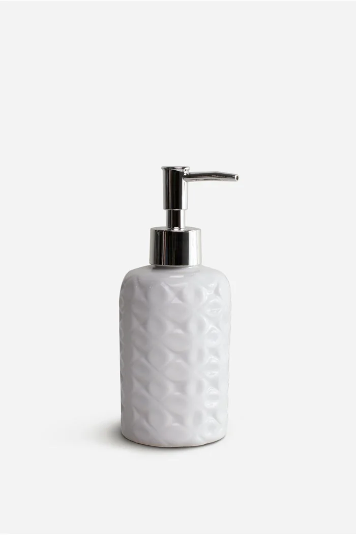 Dispensador de Jabón de Baño de Cerámica Blanco Ø7X17 cm | Varios Modelos