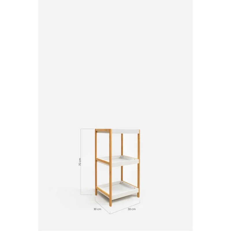 Estantería de Bambú Ivar Deep 35x30 cm | Estantería Estrecha
