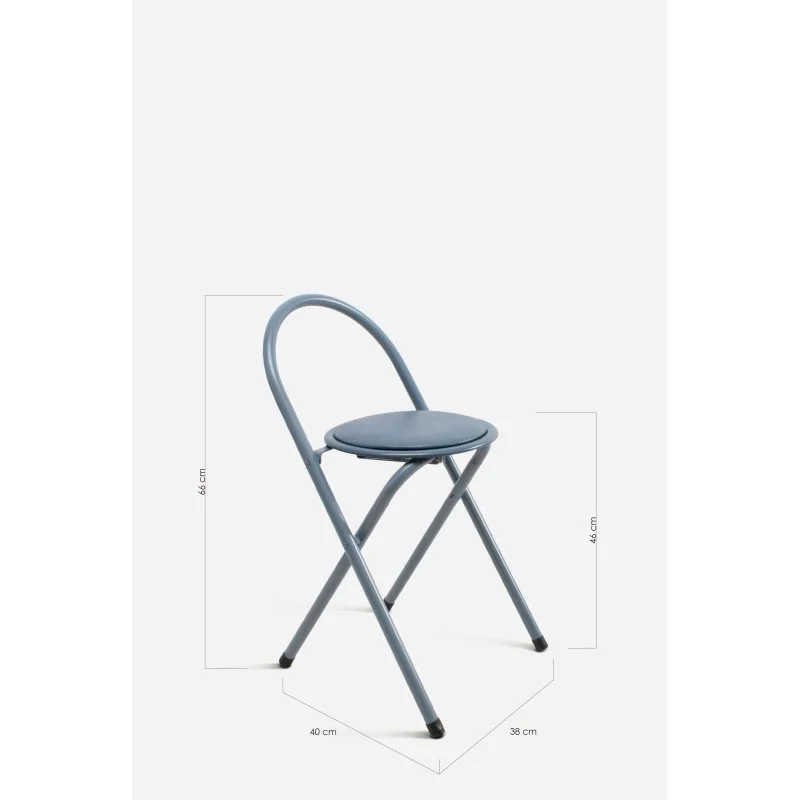 Silla Plegable Otto 38x40x60 cm | Metal y PVC