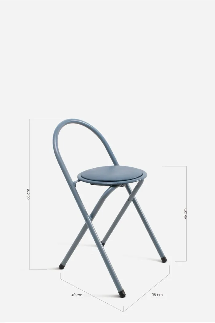 Silla Plegable Otto 38x40x60 cm | Metal y PVC