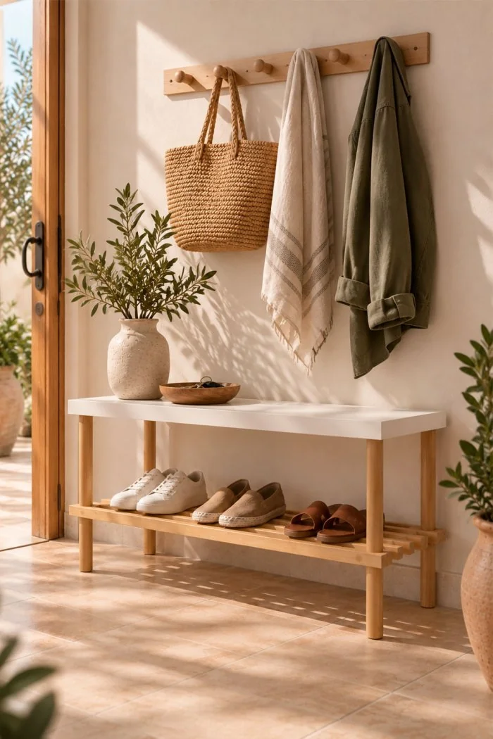 Zapatero de Bambú y Madera Luan – 2 Niveles | Ambiente