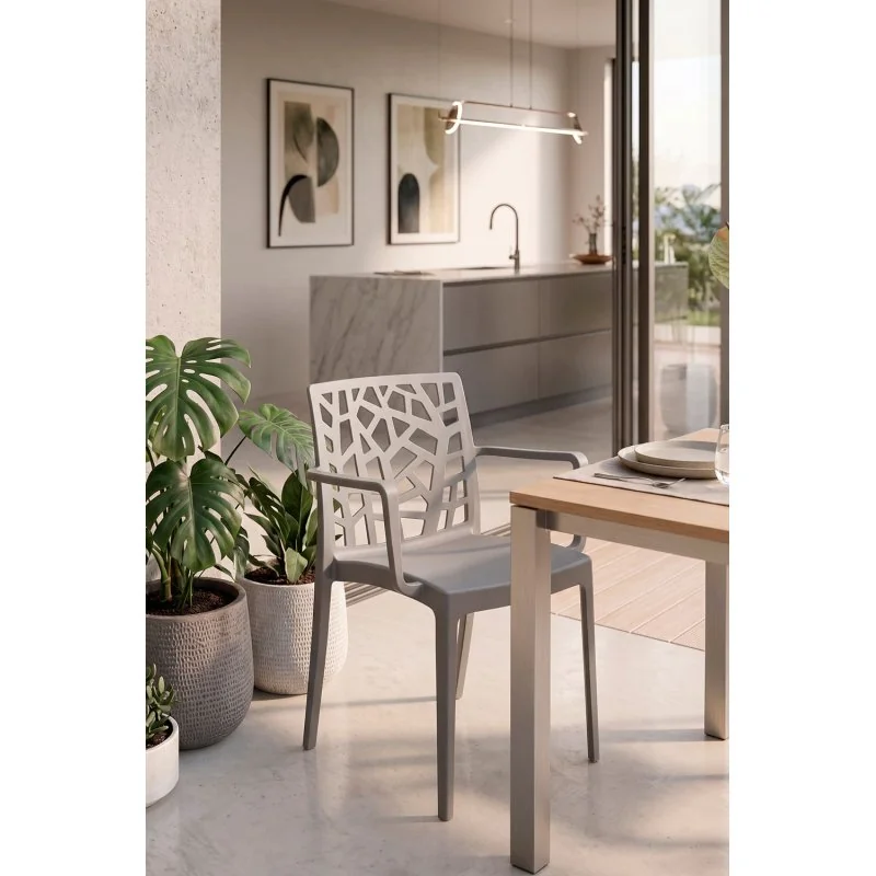 Silla Interior y Exterior Doha con Reposabrazos