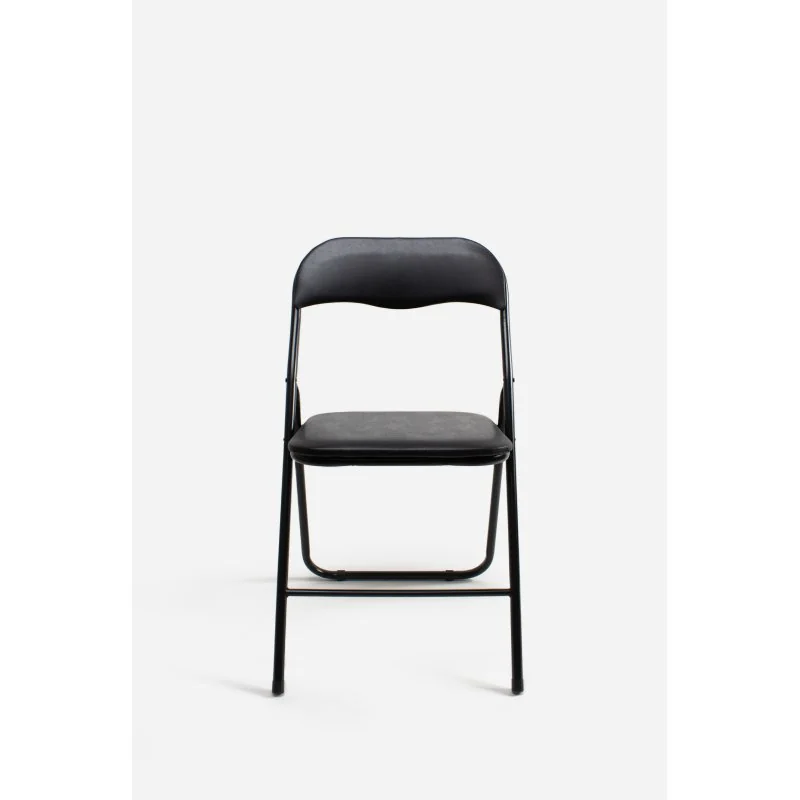 Silla de metal plegable acolchada Roxy Classic Noir