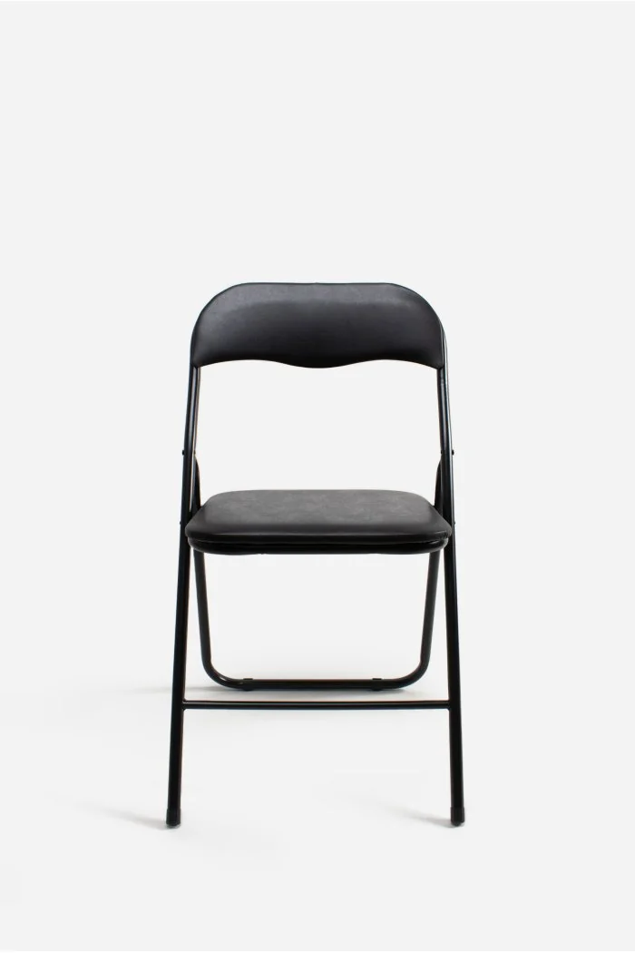 Silla de metal plegable acolchada Roxy Classic Noir
