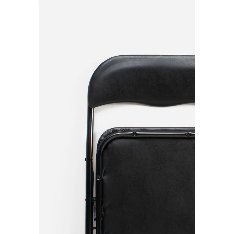Silla de metal plegable acolchada Roxy Classic Noir
