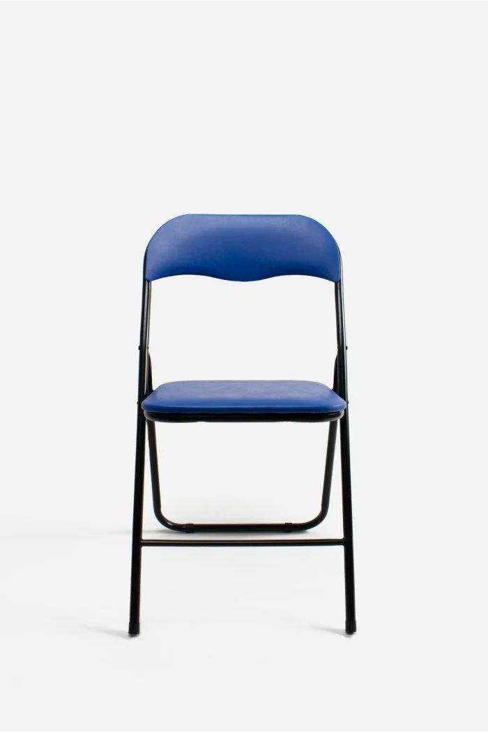 Silla de metal plegable acolchada Roxy Classic Noir