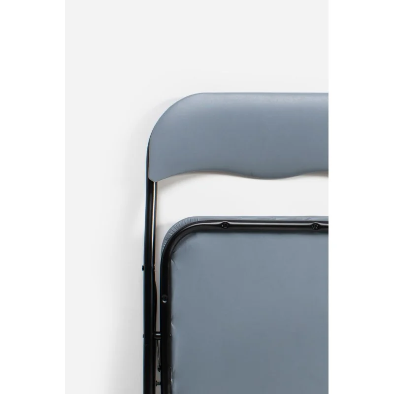 Silla de metal plegable acolchada Roxy Classic Noir