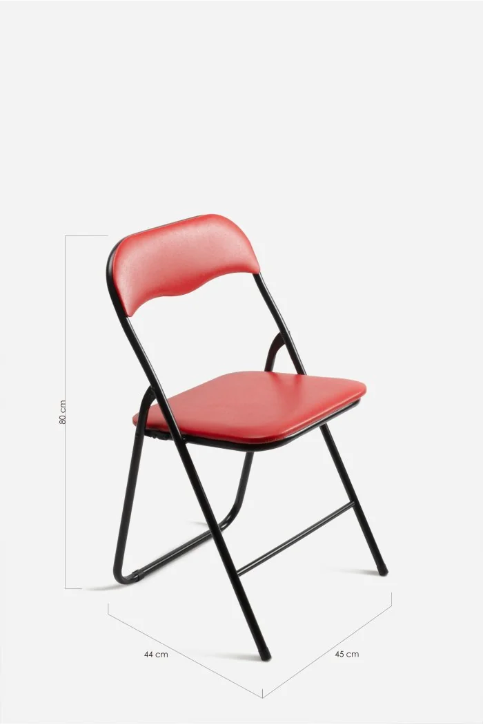 Silla de metal plegable acolchada Roxy Classic Noir