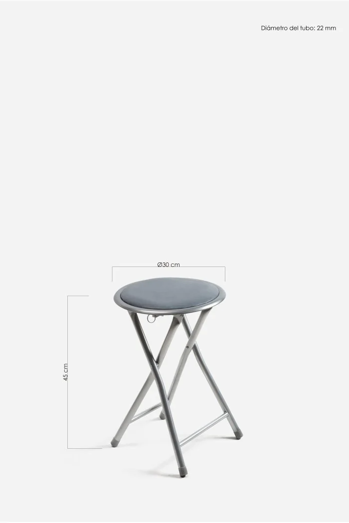 Taburete Bajo Plegable de Metal | The Secret Home